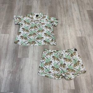 Printfresh Bagheera Print Cotton Short Pajama Set - Size 4X